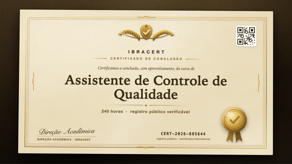 Capa do curso Assistente de Controle de Qualidade