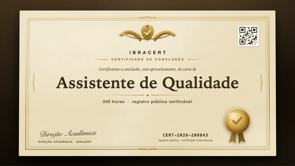 Capa do curso Assistente de Qualidade