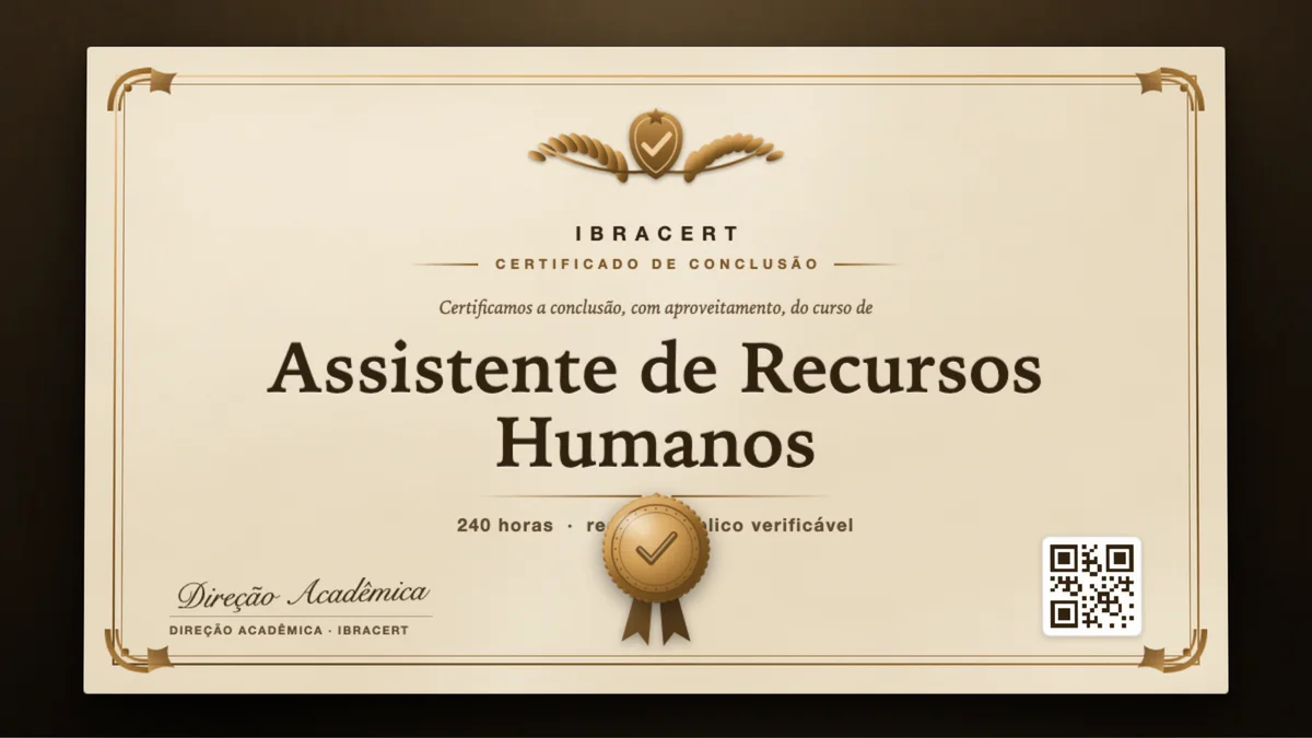 Capa do curso Assistente de Recursos Humanos