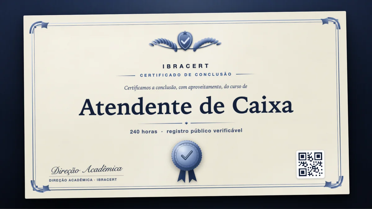 Capa do curso Atendente de Caixa