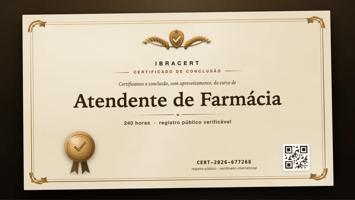 Capa do curso Atendente de Farmácia