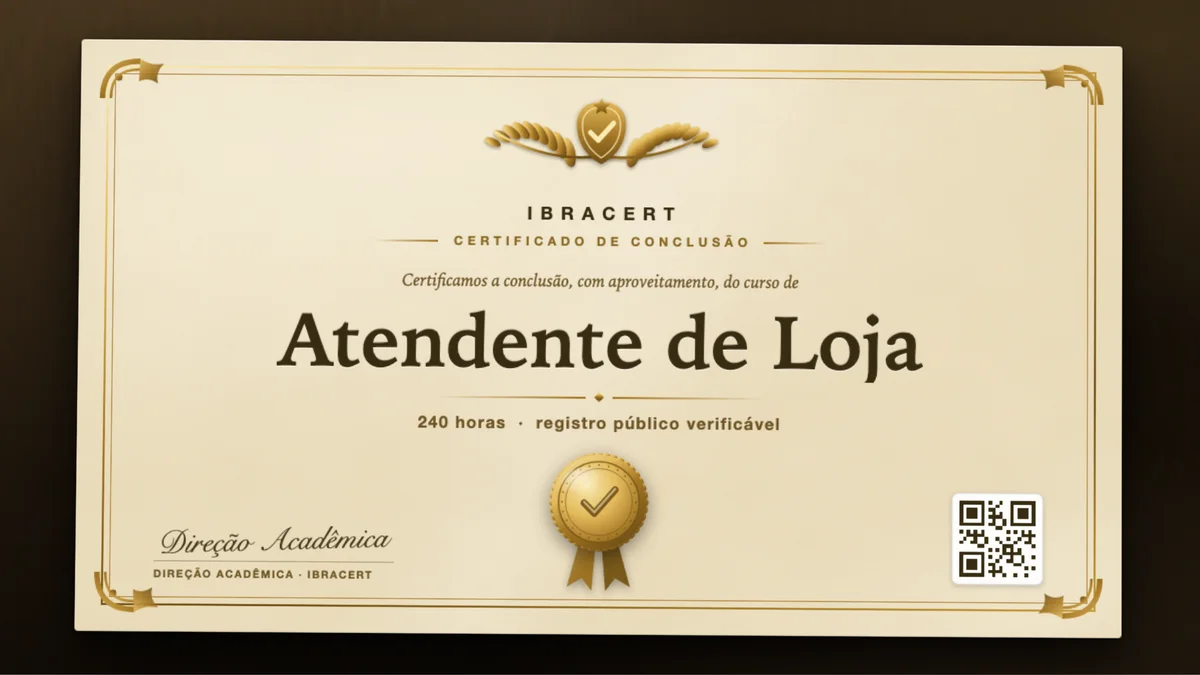 Capa do curso Atendente de Loja