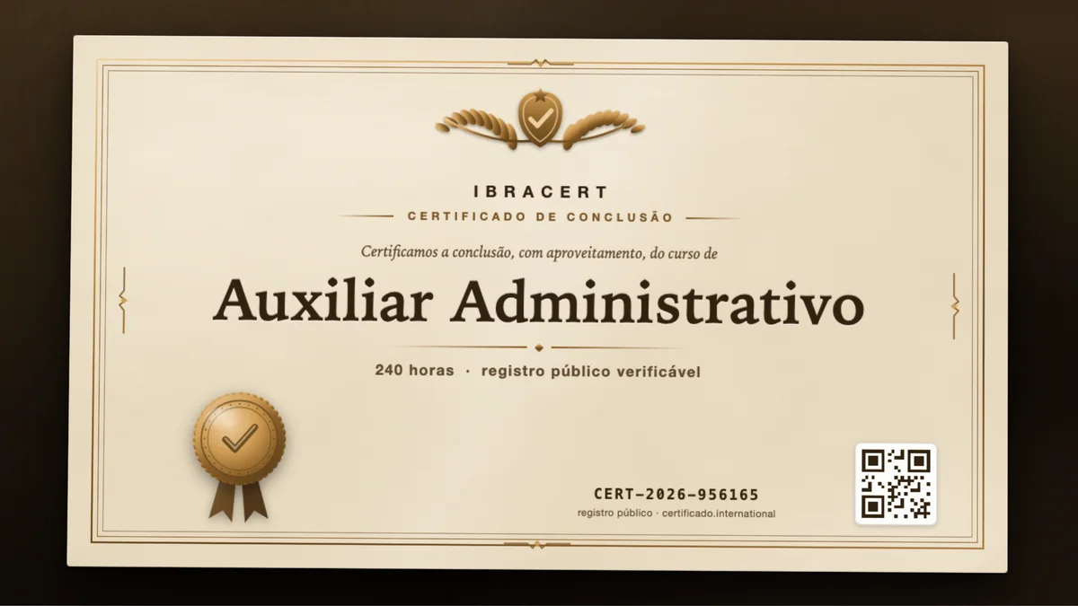 Capa do curso Auxiliar Administrativo
