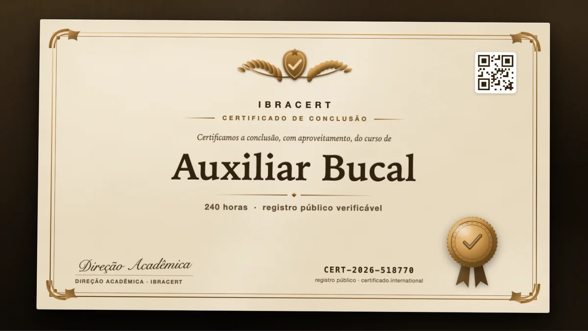 Capa do curso Auxiliar Bucal
