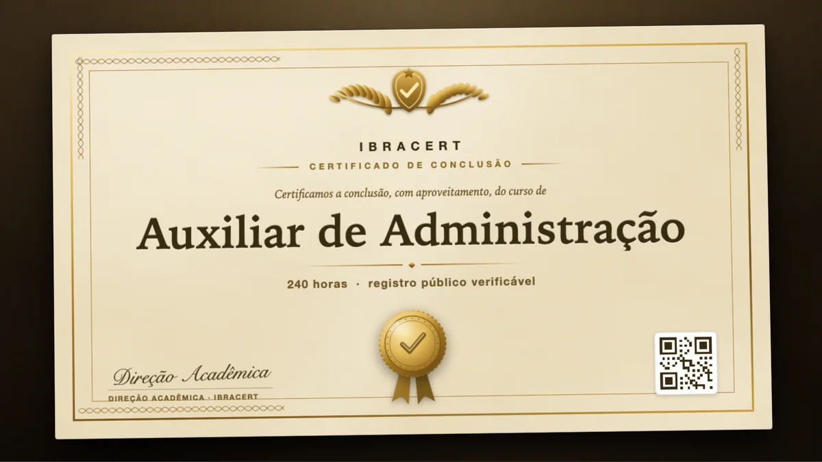 Capa do curso Auxiliar de Administração