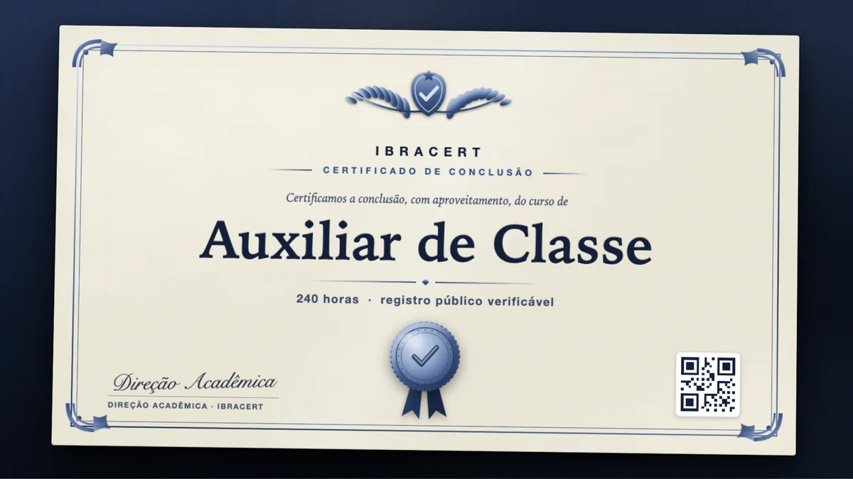 Capa do curso Auxiliar de Classe