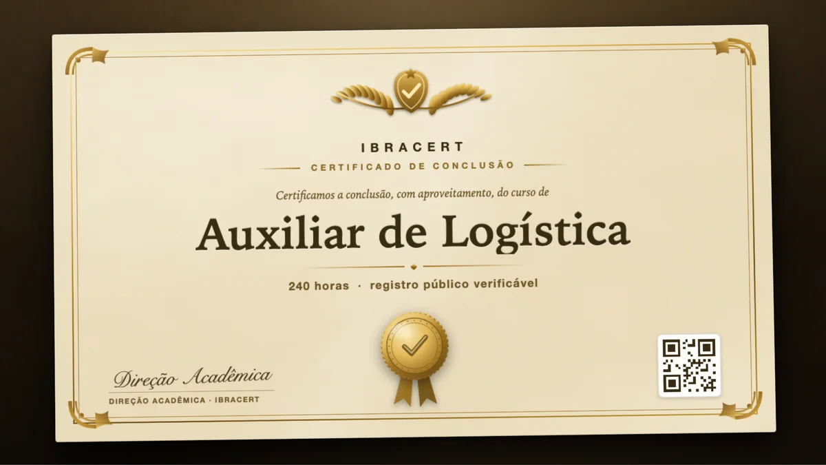 Capa do curso Auxiliar de Logística