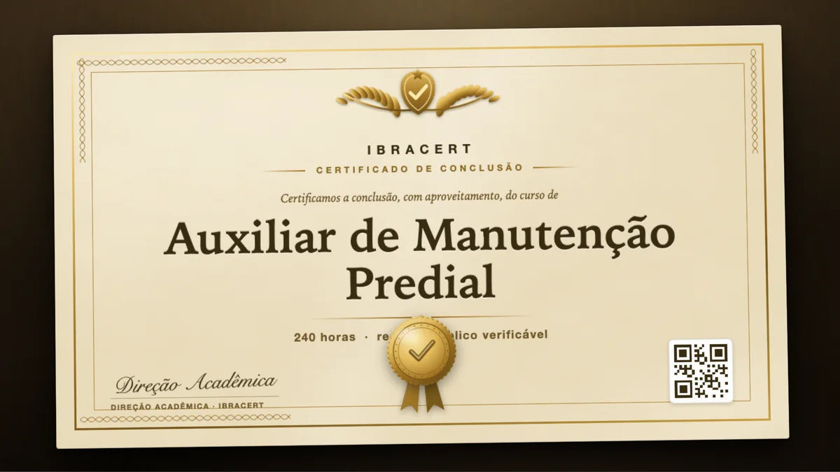 Capa do curso Auxiliar de Manutenção Predial