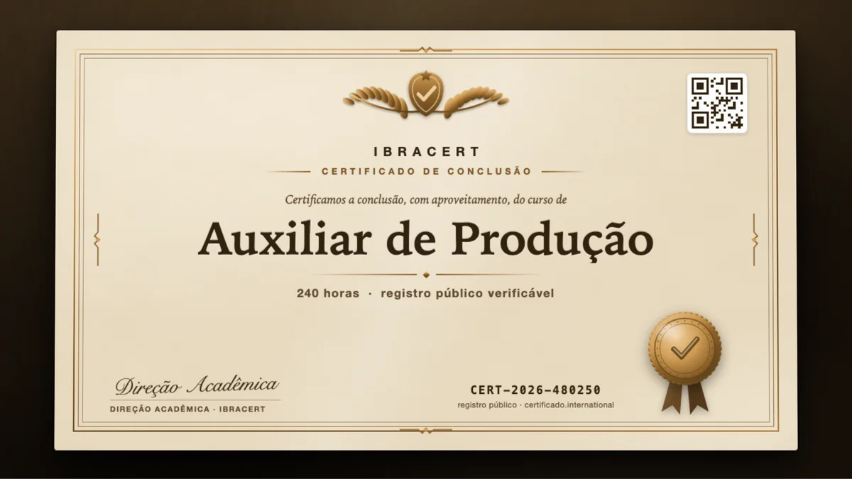 Capa do curso Auxiliar de Produção