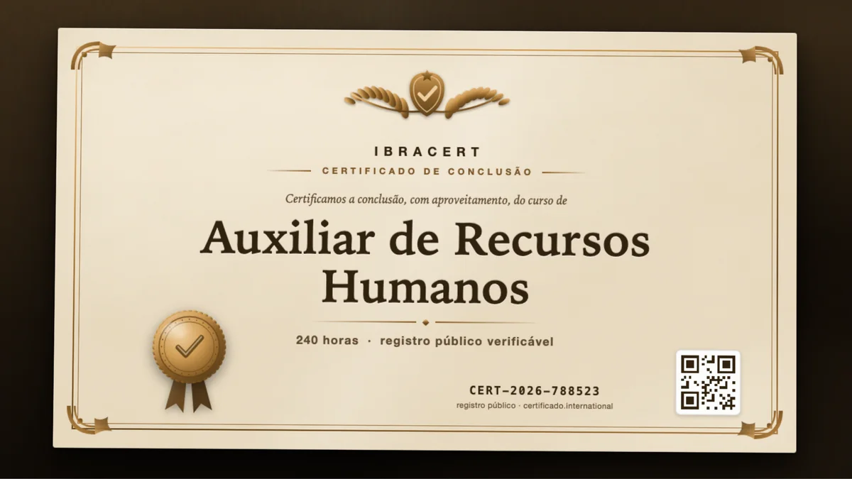 Capa do curso Auxiliar de Recursos Humanos
