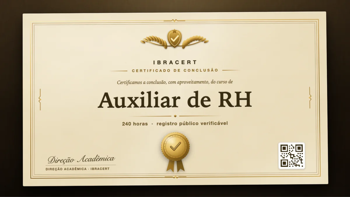 Capa do curso Auxiliar de RH