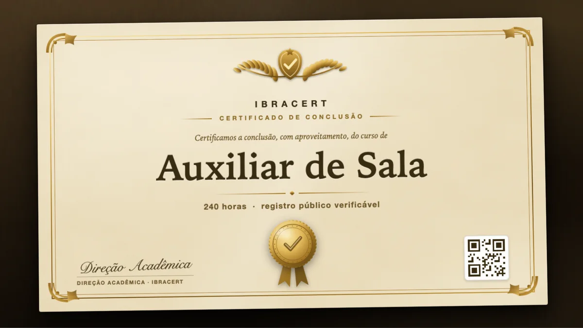 Capa do curso Auxiliar de Sala
