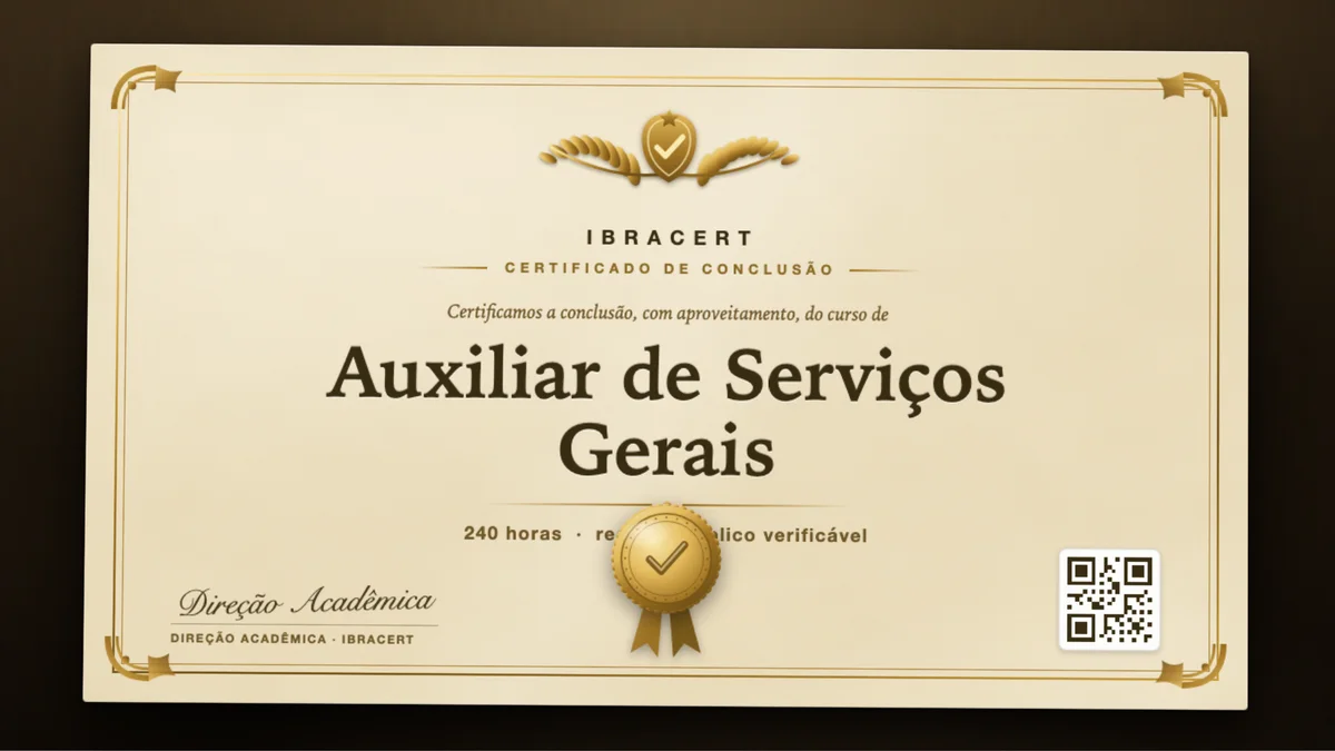 Capa do curso Auxiliar de Serviços Gerais