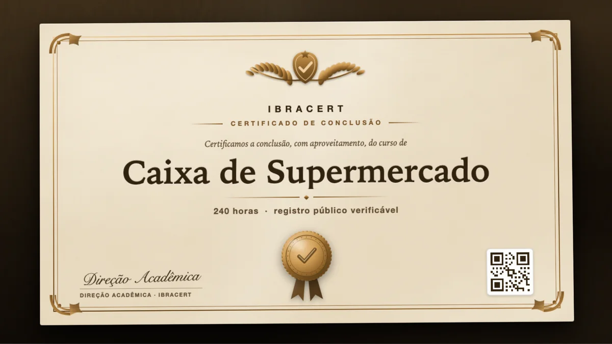 Capa do curso Caixa de Supermercado