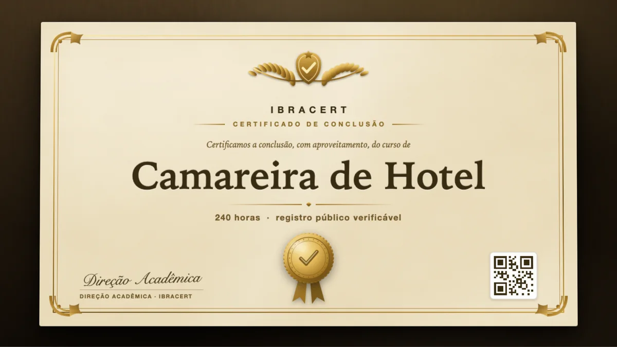 Capa do curso Camareira de Hotel
