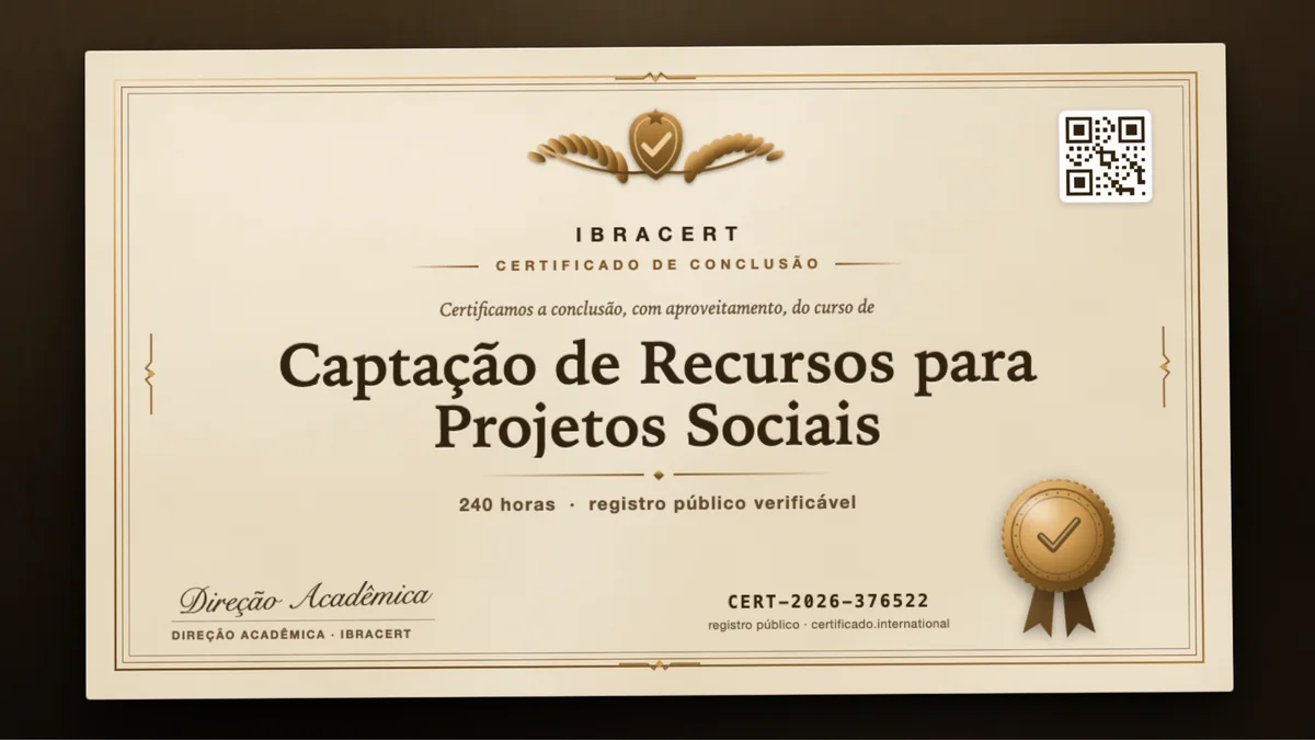 Capa do curso Captação de Recursos para Projetos Sociais