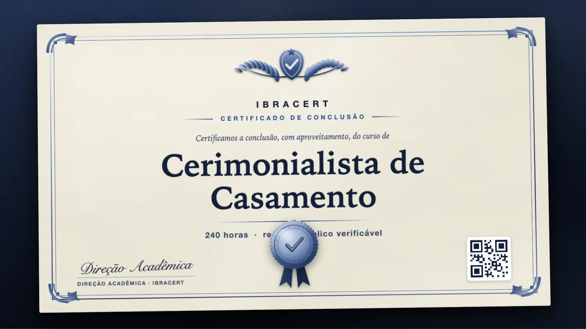 Capa do curso Cerimonialista de Casamento