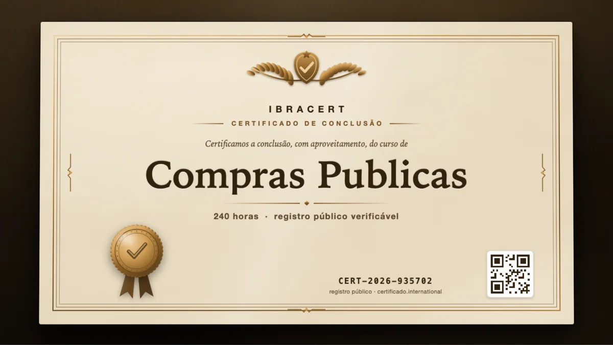 Capa do curso Compras Publicas