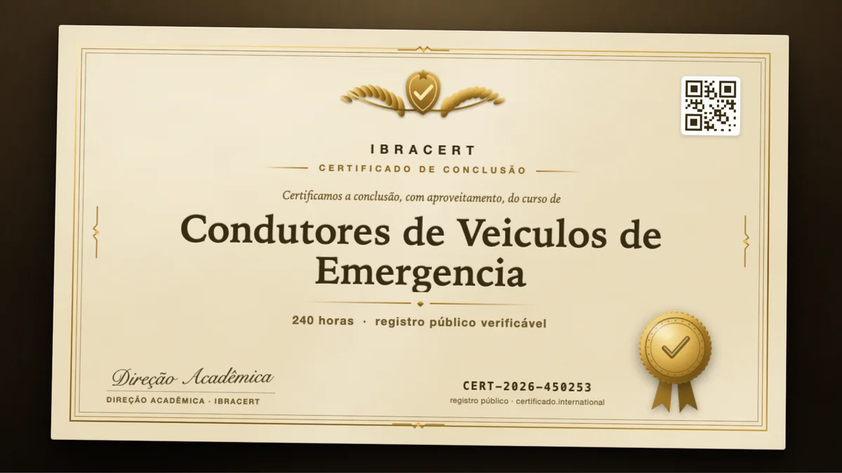 Capa do curso Condutores de Veiculos de Emergencia