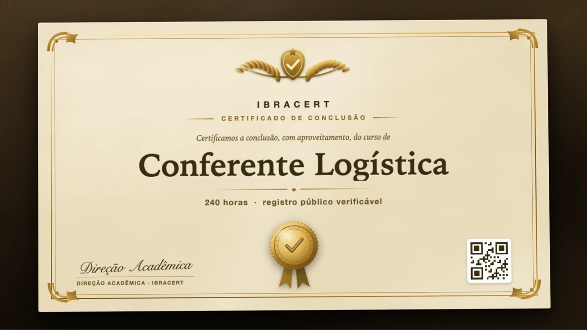 Capa do curso Conferente Logística
