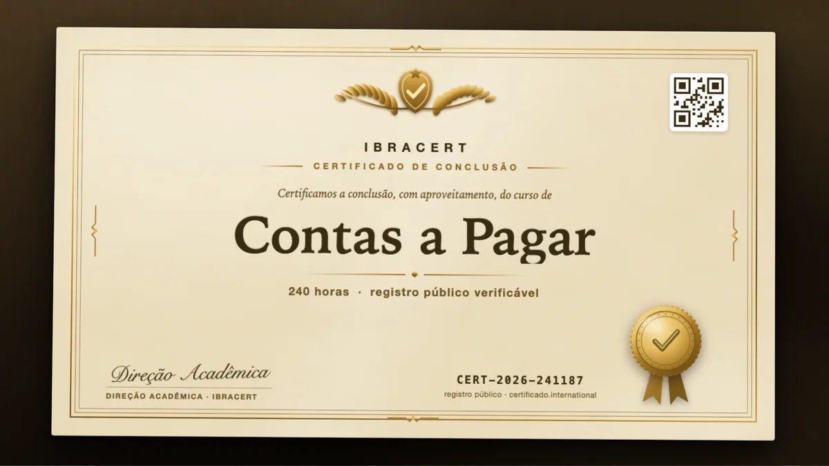 Capa do curso Contas a Pagar