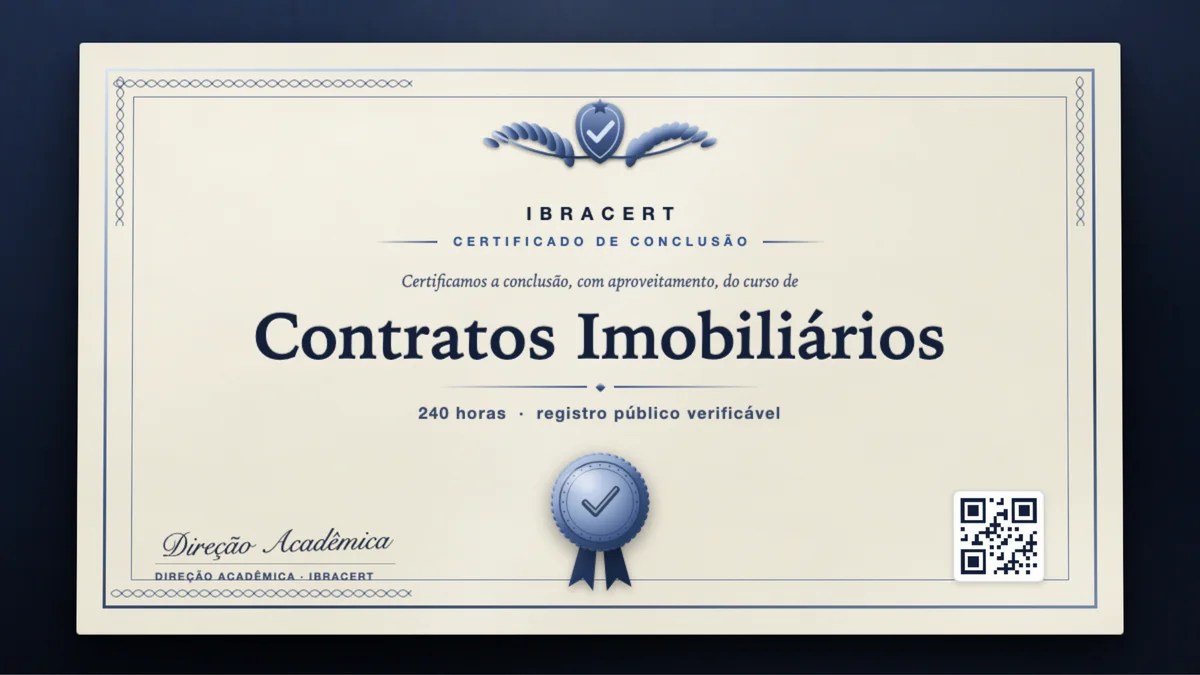 Capa do curso Contratos Imobiliários