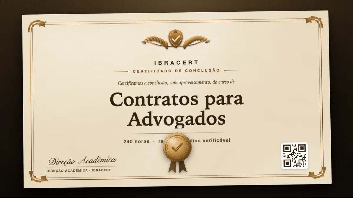 Capa do curso Contratos para Advogados