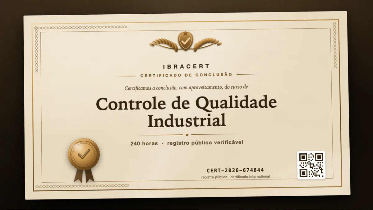 Capa do curso Controle de Qualidade Industrial