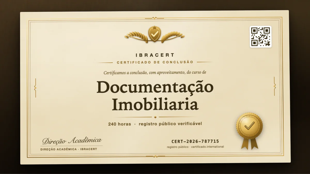 Capa do curso Documentação Imobiliaria