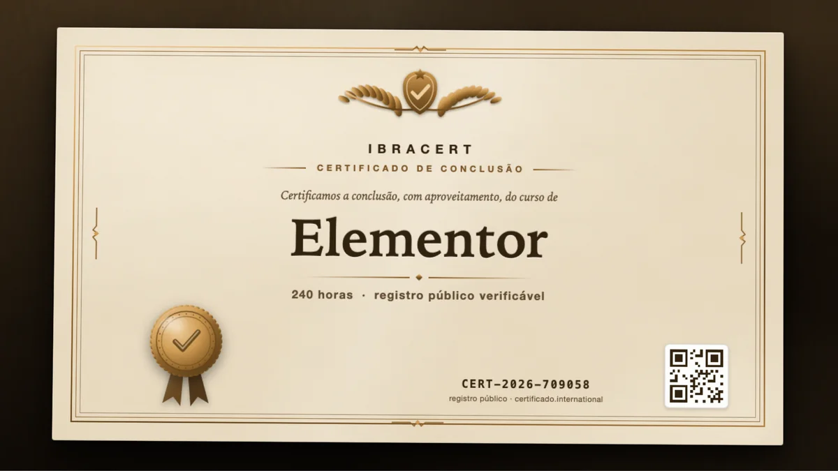 Capa do curso Elementor