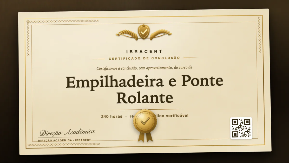 Capa do curso Empilhadeira e Ponte Rolante