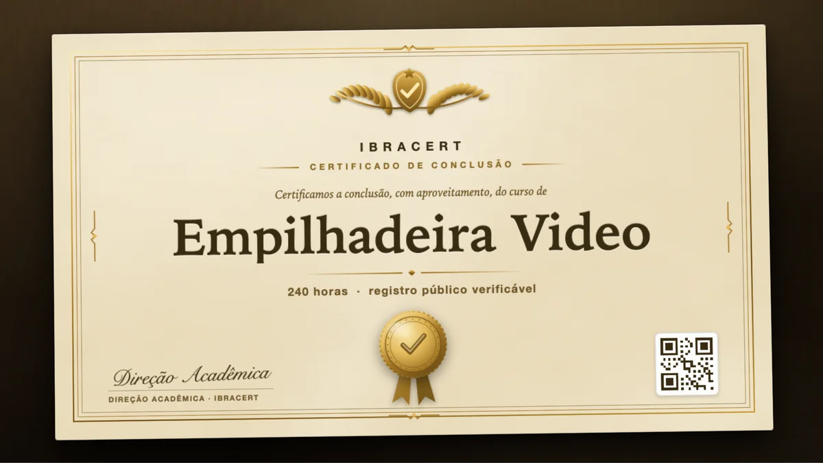 Capa do curso Empilhadeira Video