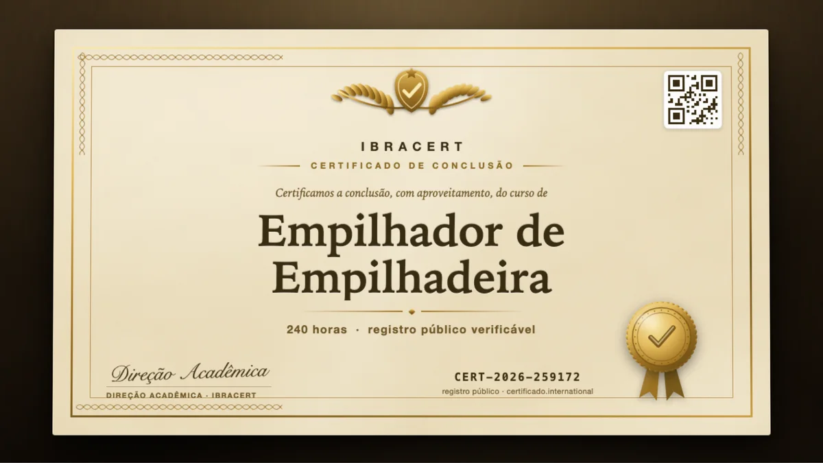 Capa do curso Empilhador de Empilhadeira