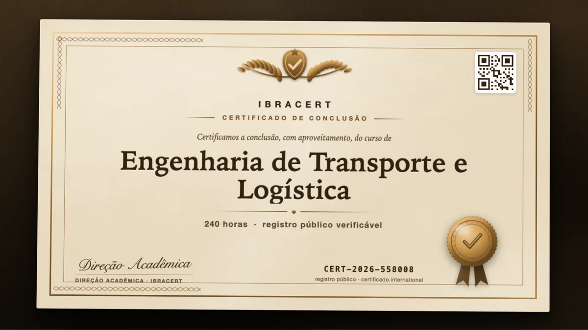 Capa do curso Engenharia de Transporte e Logística
