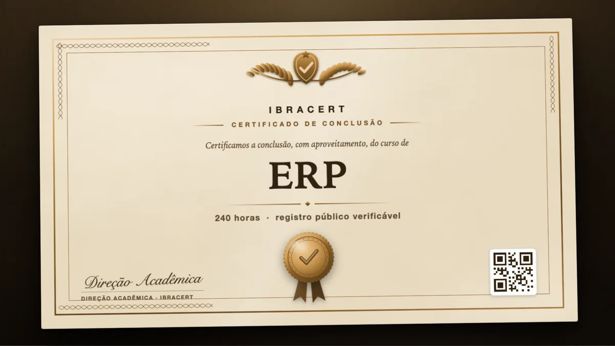 Capa do curso ERP