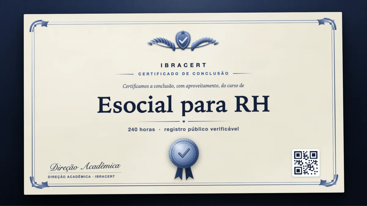 Capa do curso Esocial para RH