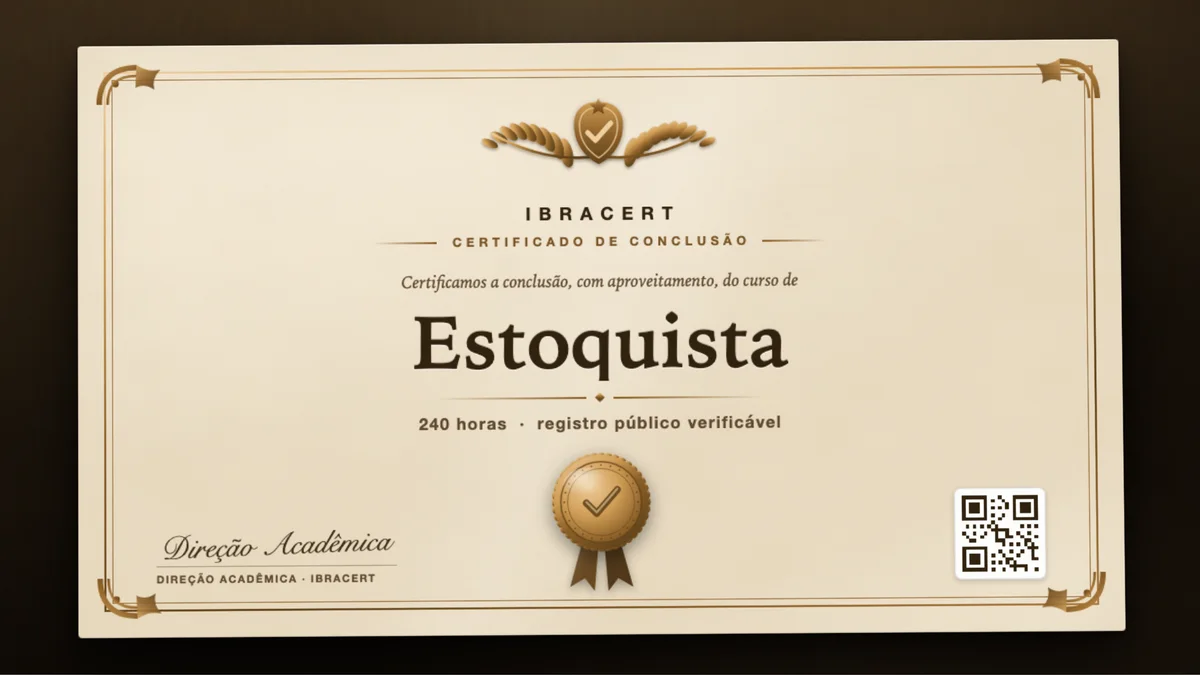 Capa do curso Estoquista