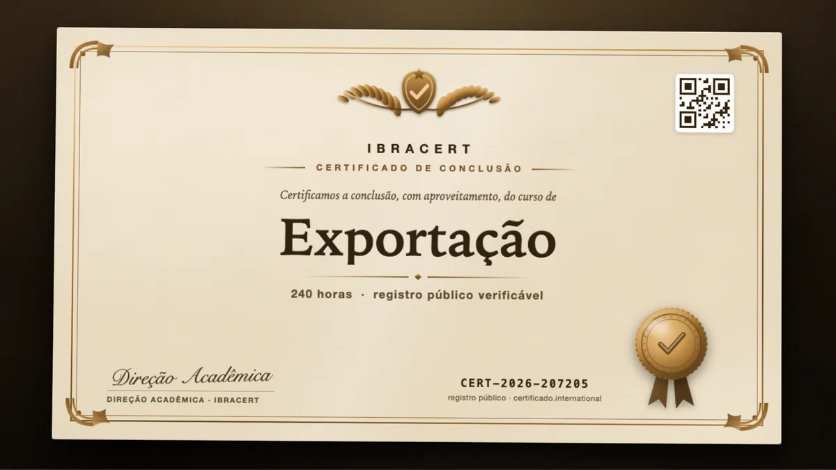 Capa do curso Exportação