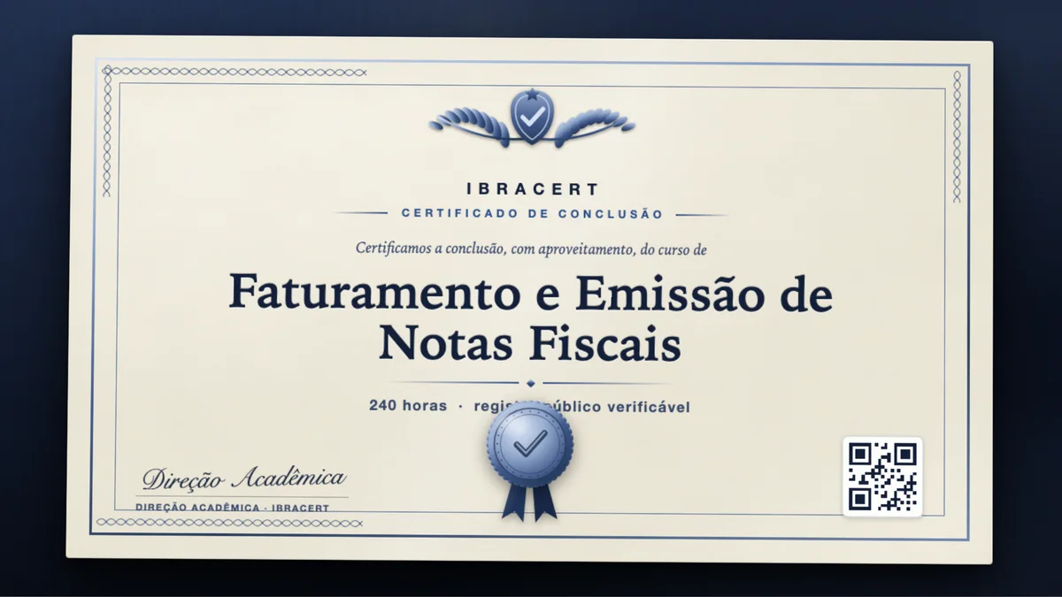 Capa do curso Faturamento e Emissão de Notas Fiscais