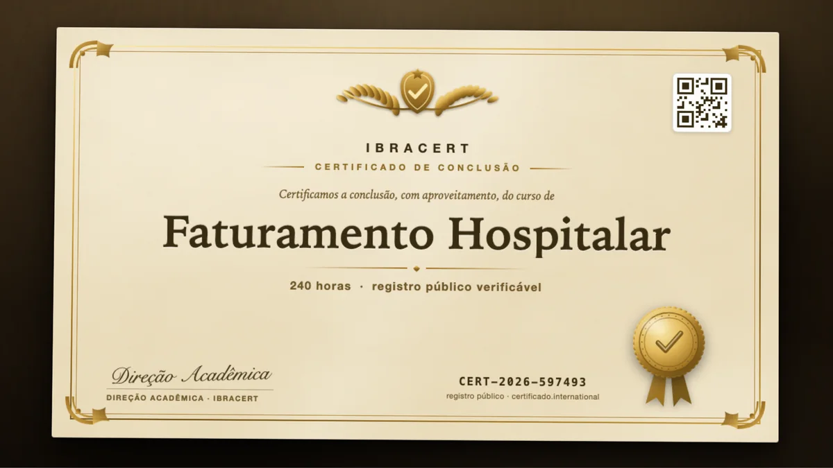 Capa do curso Faturamento Hospitalar