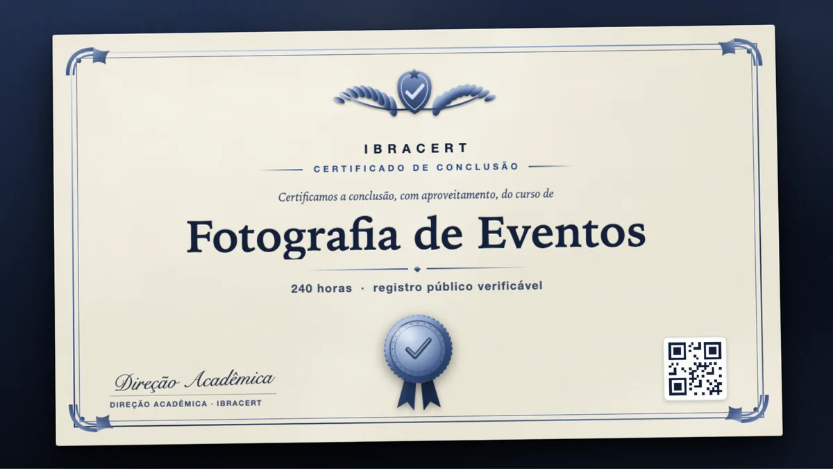 Capa do curso Fotografia de Eventos