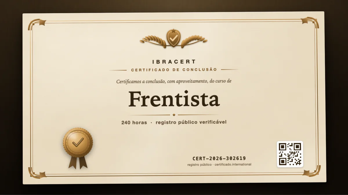 Capa do curso Frentista