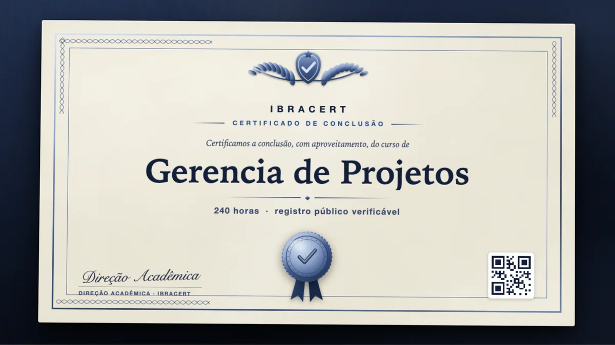 Capa do curso Gerencia de Projetos