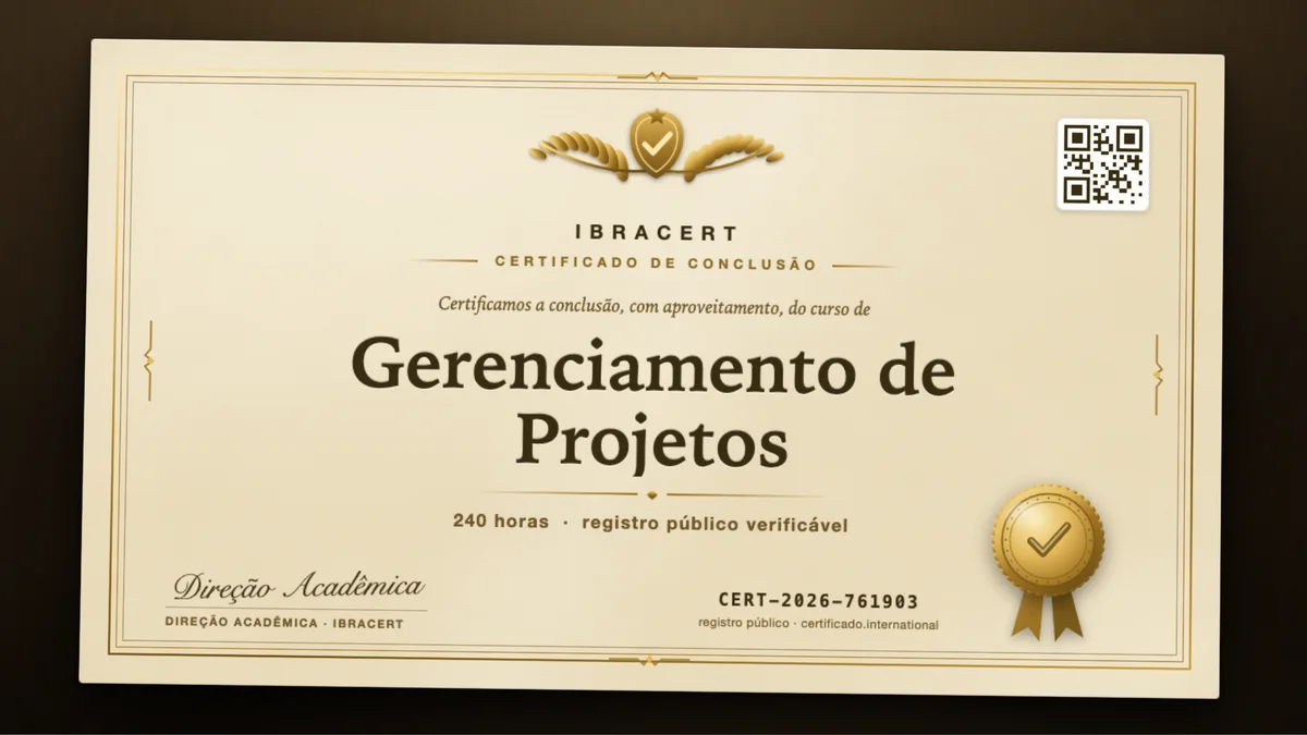 Capa do curso Gerenciamento de Projetos