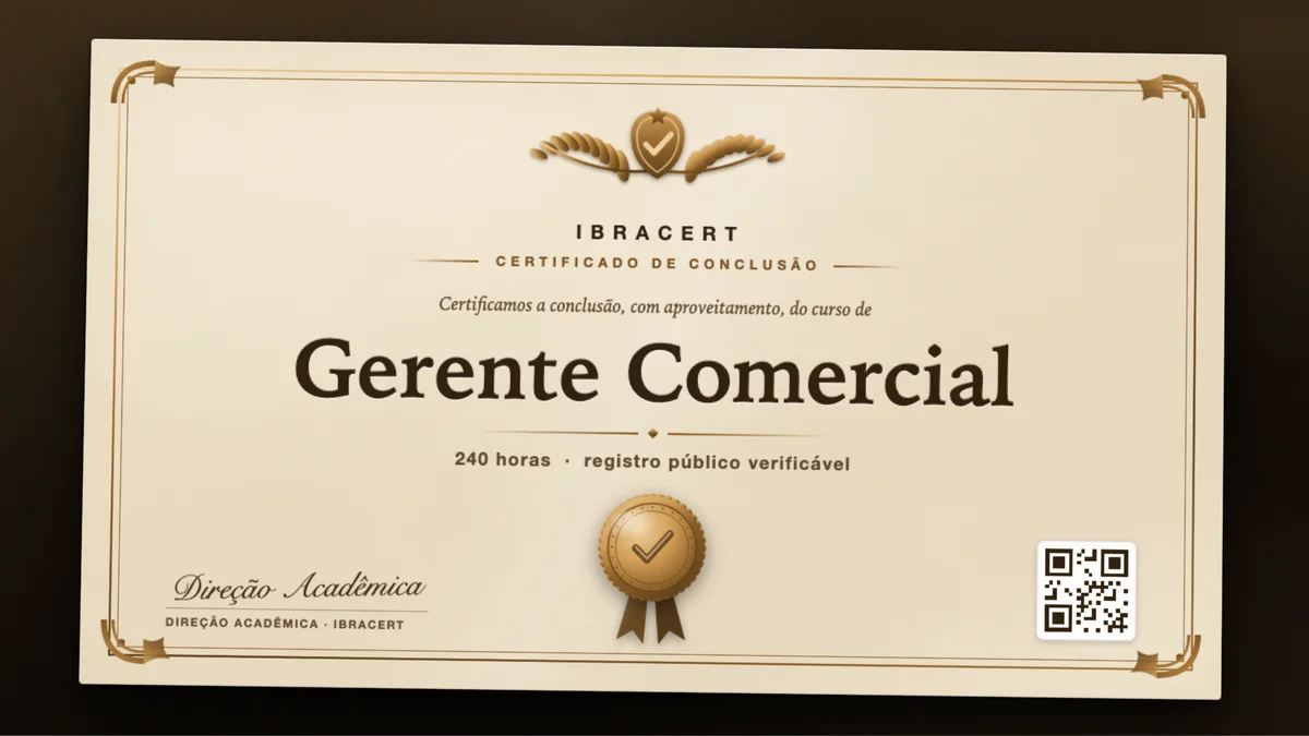 Capa do curso Gerente Comercial