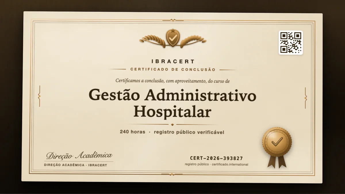 Capa do curso Gestão Administrativo Hospitalar