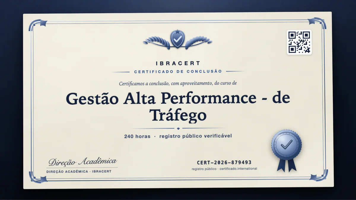 Capa do curso Gestão Alta Performance - de Tráfego