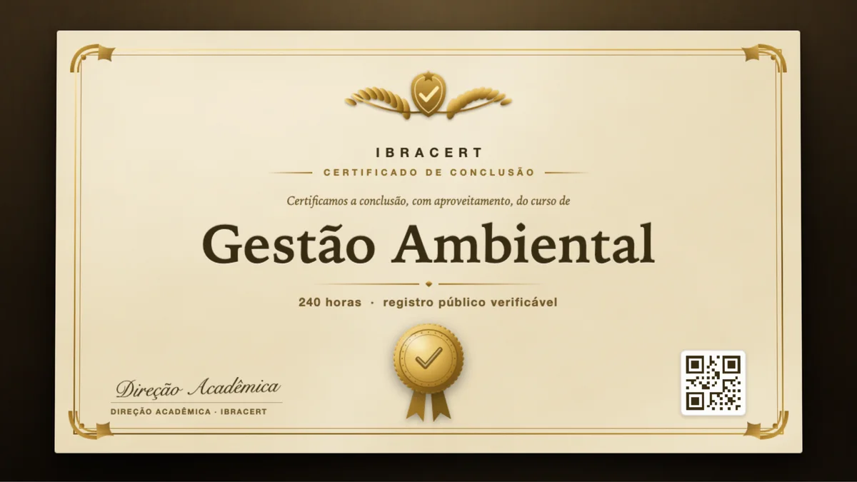 Capa do curso Gestão Ambiental
