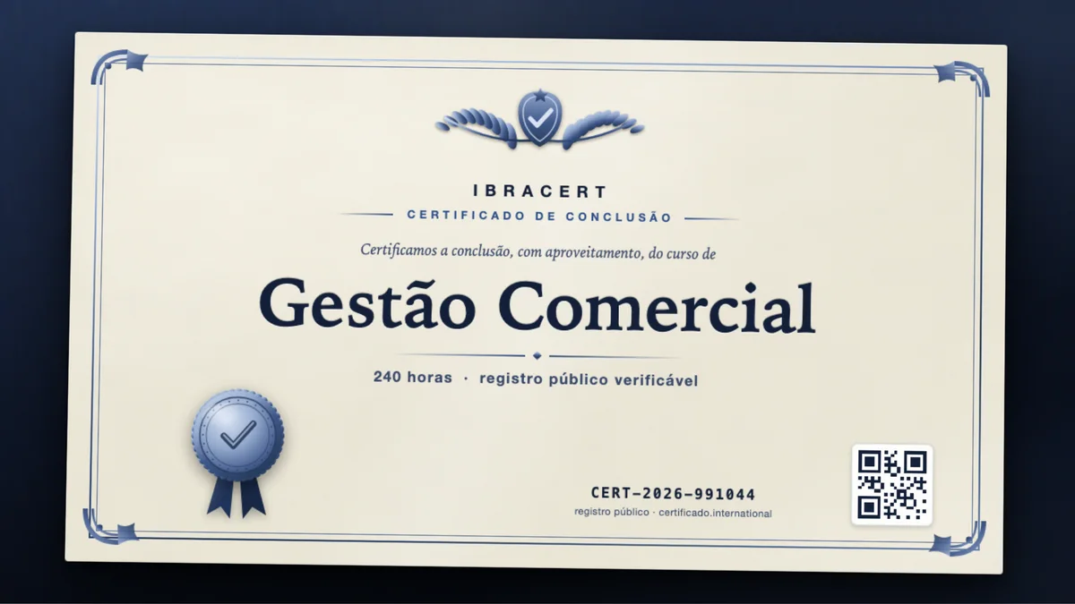Capa do curso Gestão Comercial