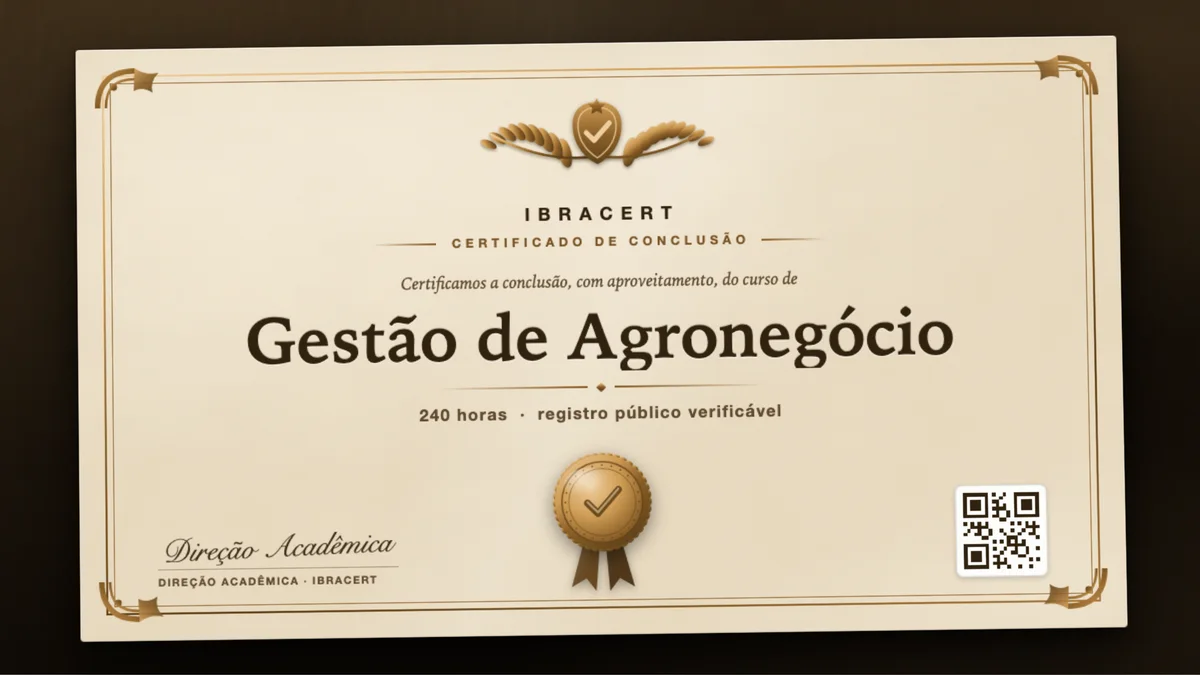 Capa do curso Gestão de Agronegócio